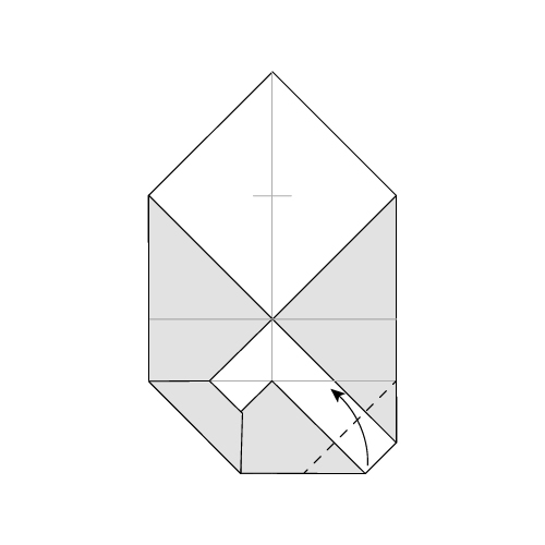 Traditional Origami Envelope Diagram step 9