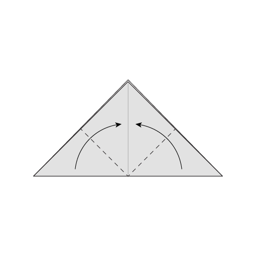 Traditional Origami Fox Diagram Step 3