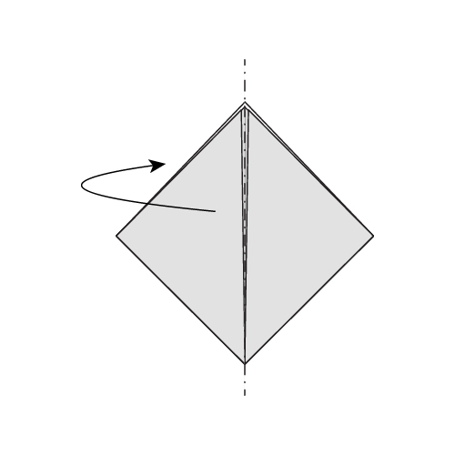 Traditional Origami Fox Diagram Step 4