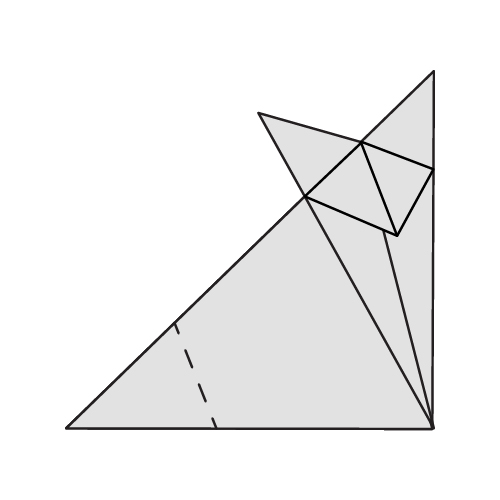 Traditional Origami Fox Diagram Step 8