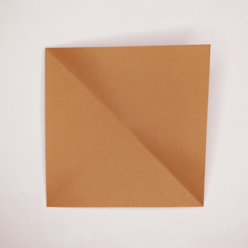 origami fox step 2 paper fold