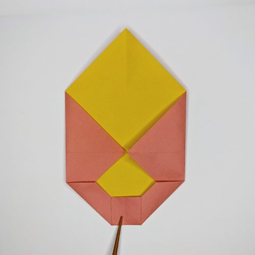 origami envelope paper fold step 13 collapsed