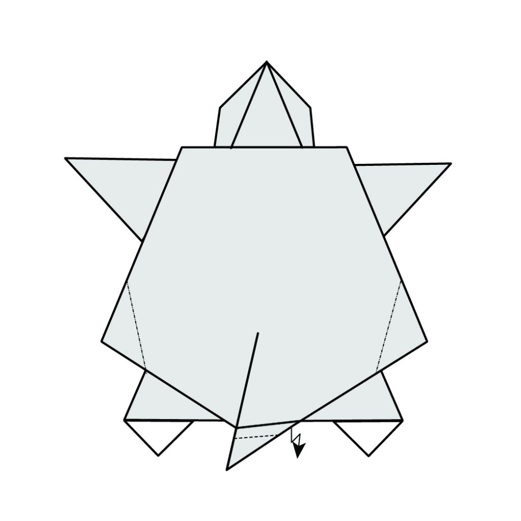 origami turtle diagram step 12