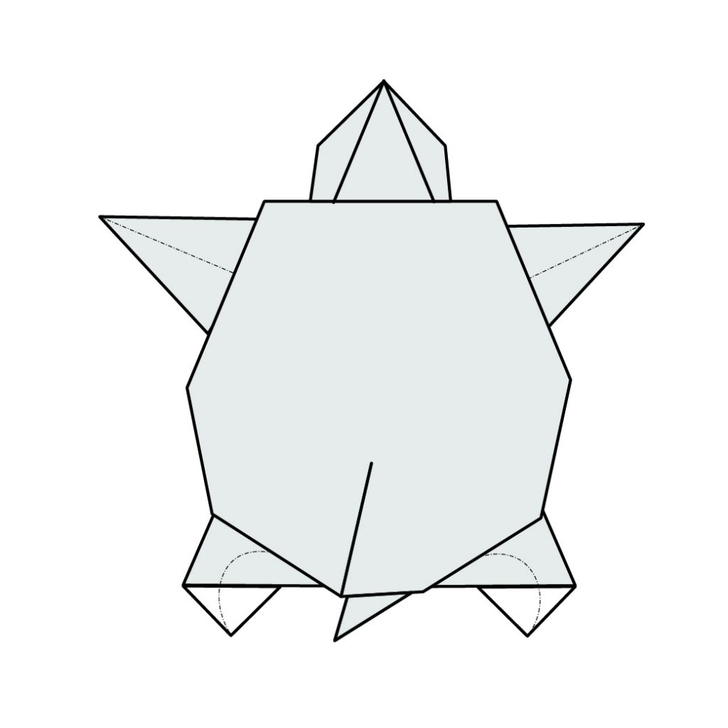 origami turtle diagram step 13