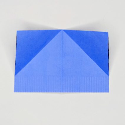 origami boat paper fold step 3