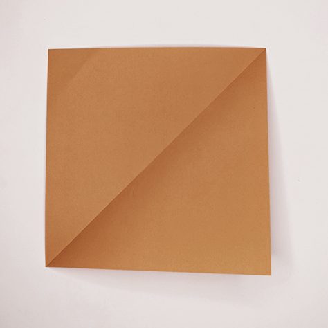 origami fox step 1 paper fold