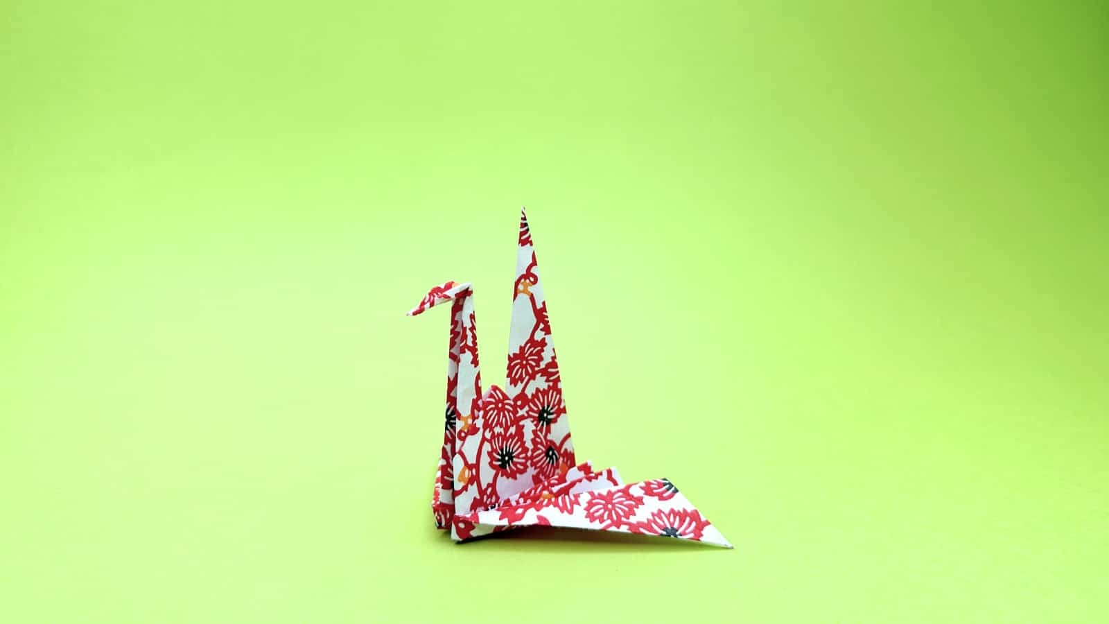 origami sitting crane