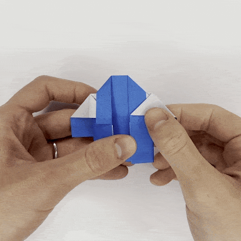 origami happi paper fold step 9