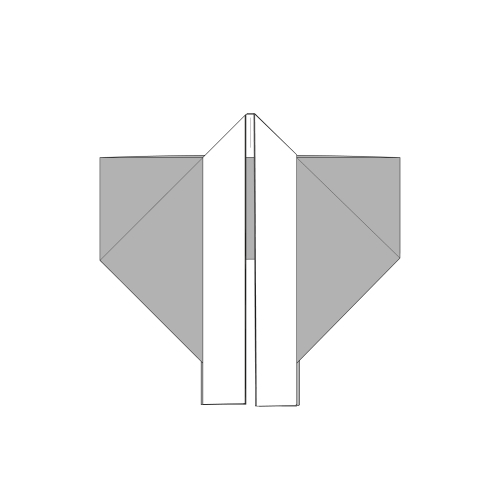 origami kimono diagram completed