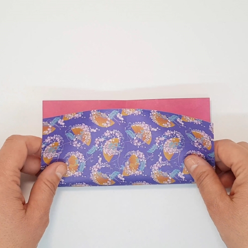origami kimono paper fold step 2