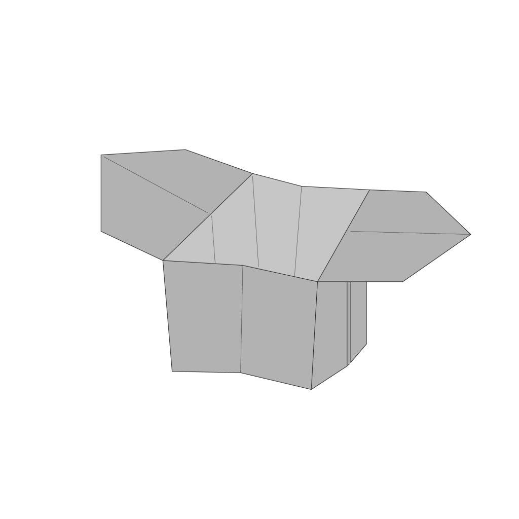 origami sanbou box diagram completed