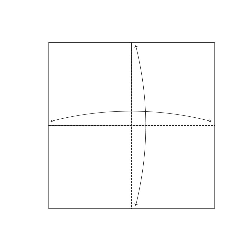 origami sanbou box diagram step 1