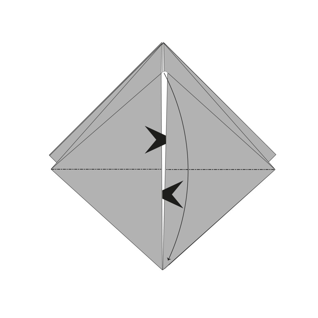 origami sanbou box diagram step 7