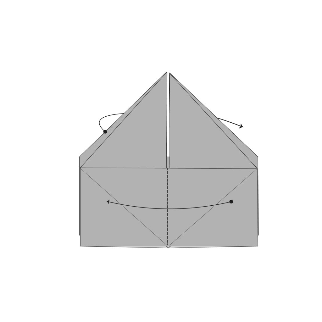 origami sanbou box diagram step 9