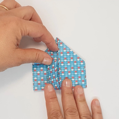 origami sanbou box paper fold step 10