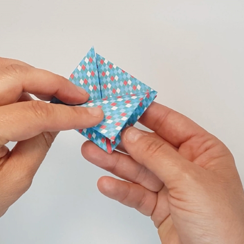 origami sanbou box paper fold step 6