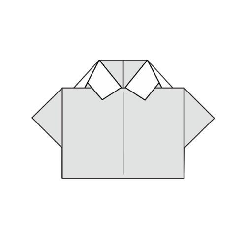origami shirt diagram completed