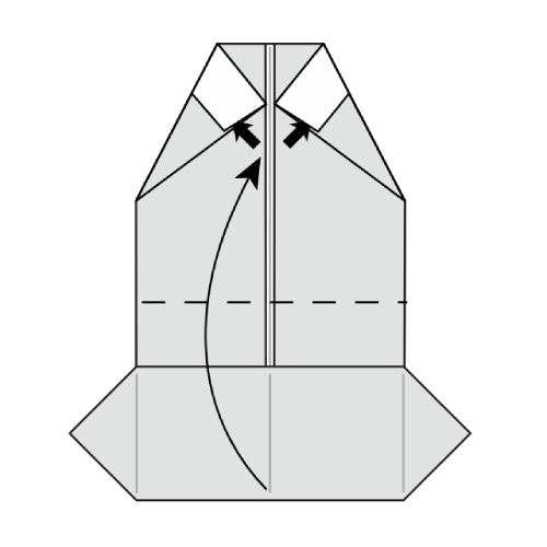 origami shirt diagram step 10