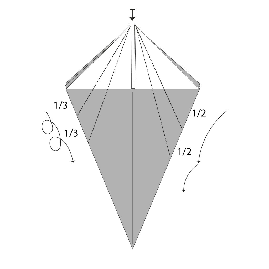 origami snail diagram step 13