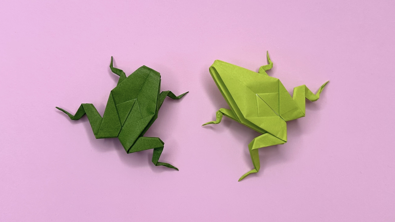 traditional origami frogs