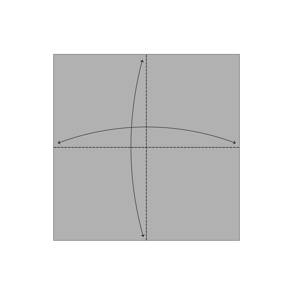 origami balloon rabbit diagram step 1