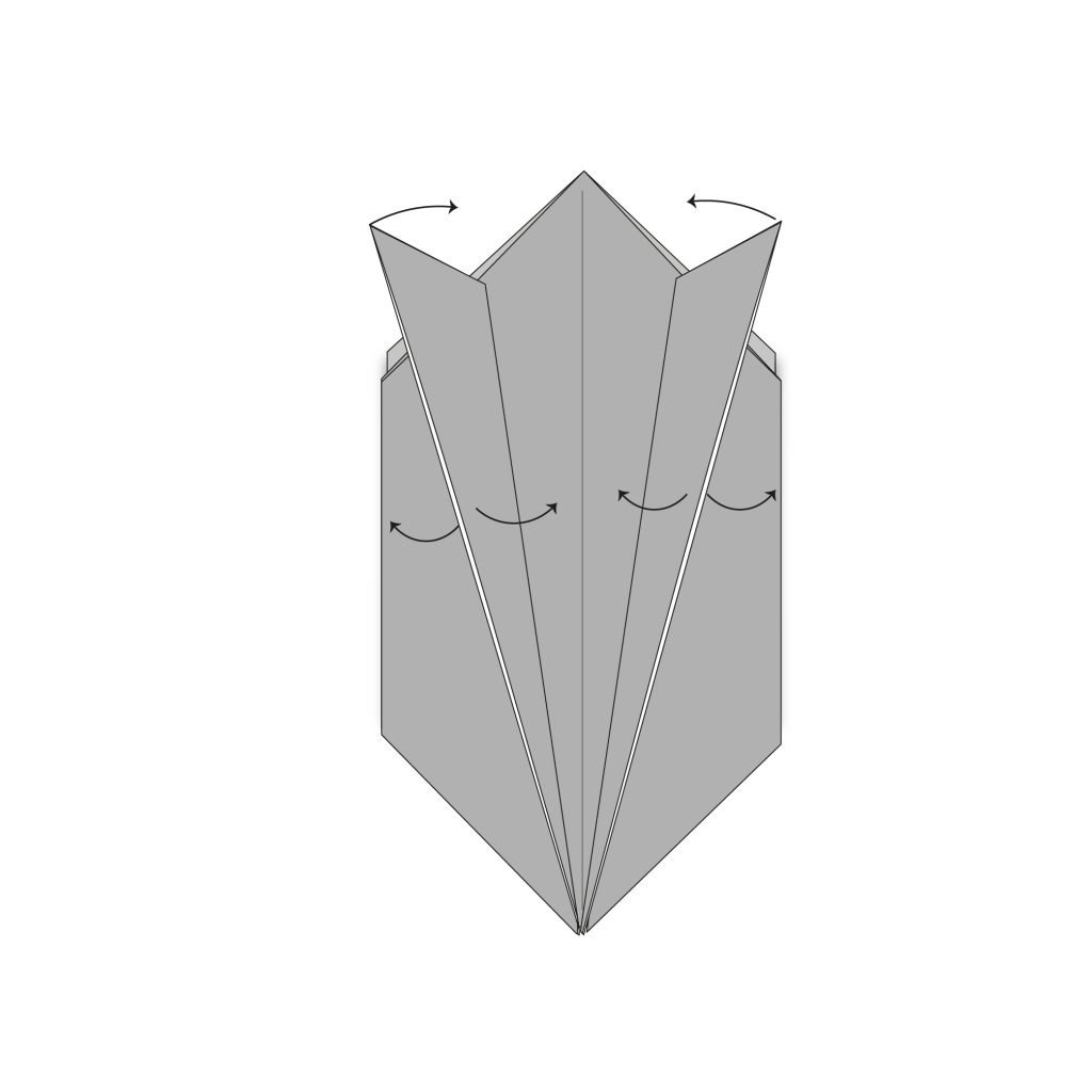 origami balloon rabbit diagram step 14