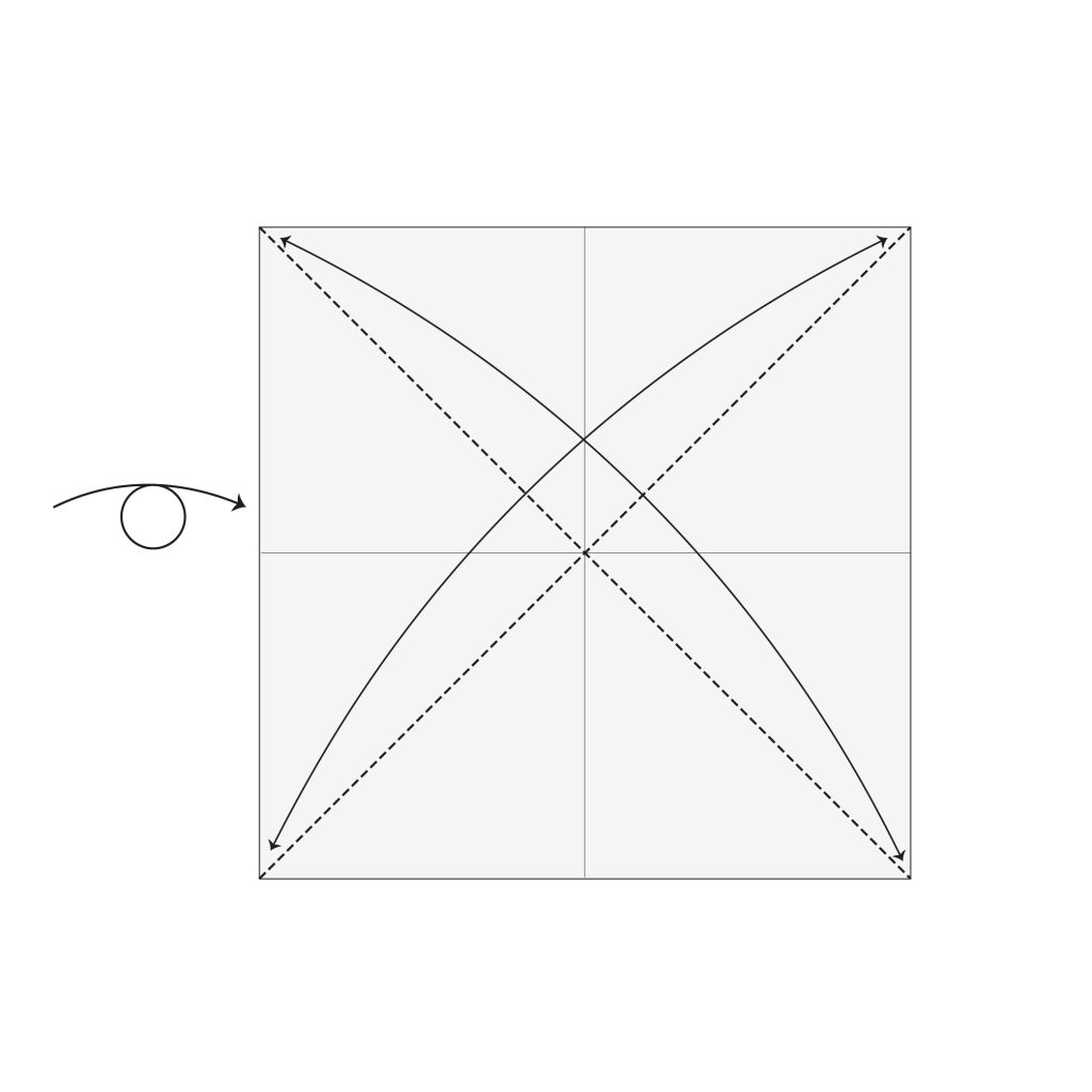 origami balloon rabbit diagram step 2