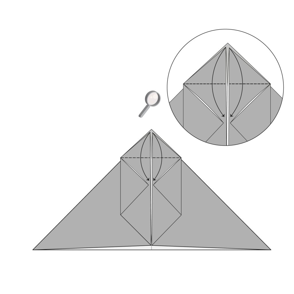 origami balloon rabbit diagram step 6