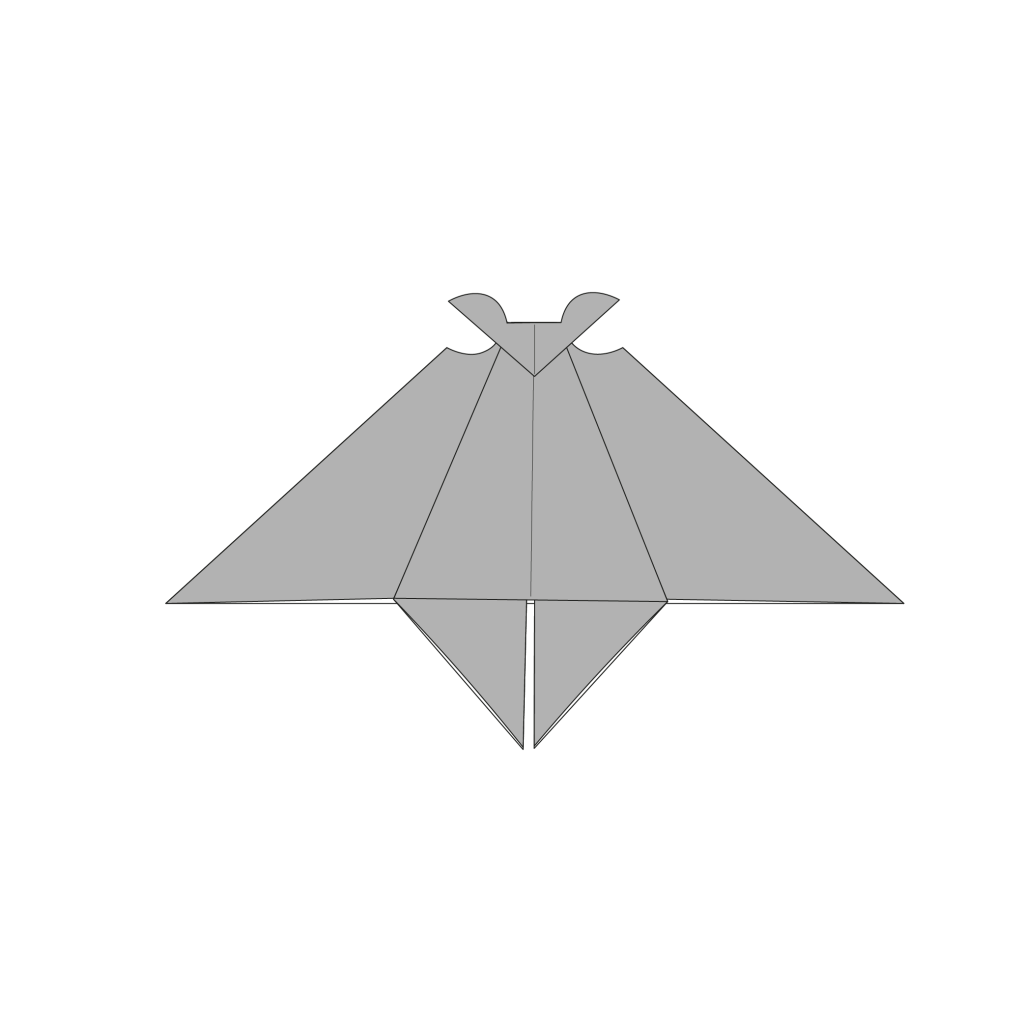 origami bat diagram completed