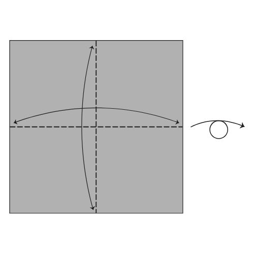 origami waterbomb diagram step 1