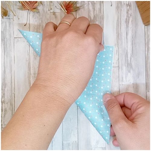 origami waterbomb paper fold step 2