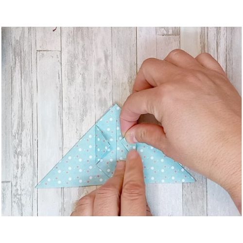 origami waterbomb paper fold step 5