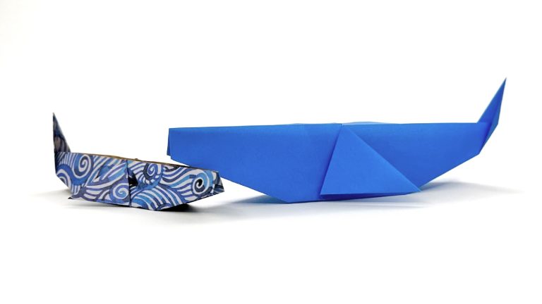 origami whales