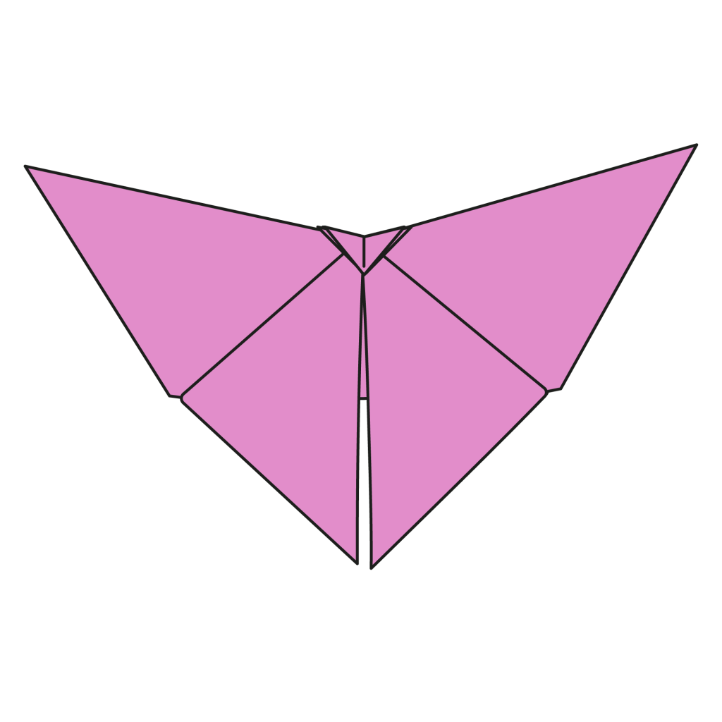 origami butterfly diagram completed