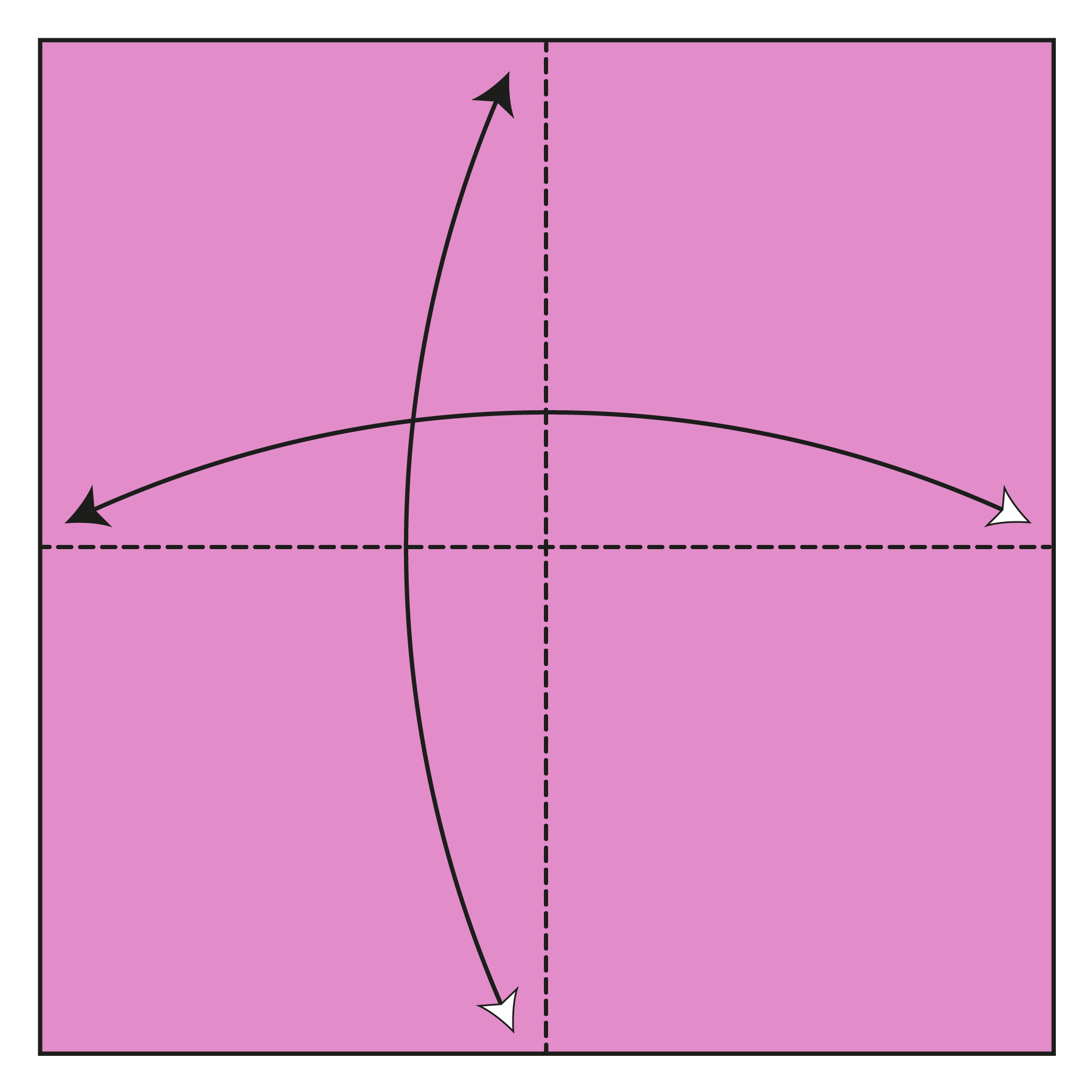 origami butterfly diagram step 1