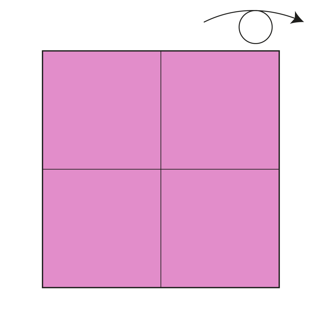 origami butterfly diagram step 2