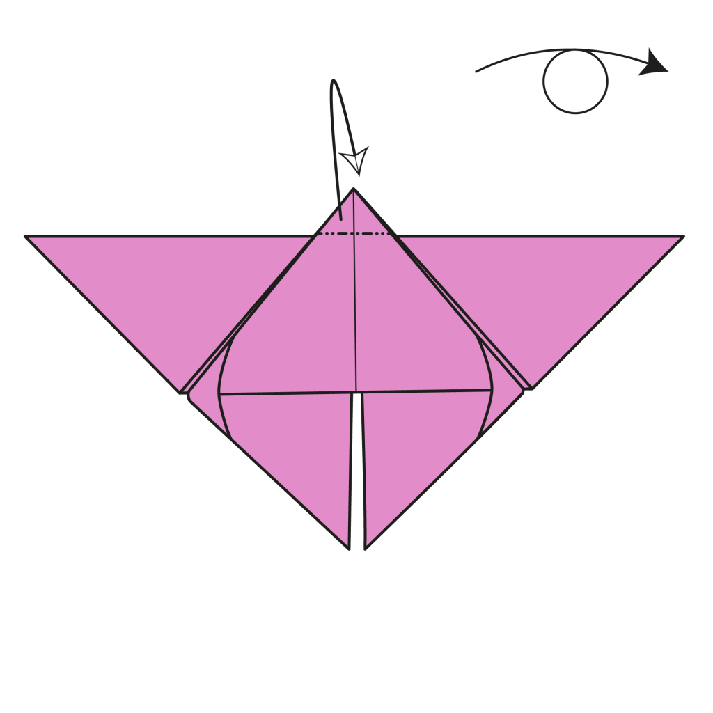 origami butterfly diagram step 8