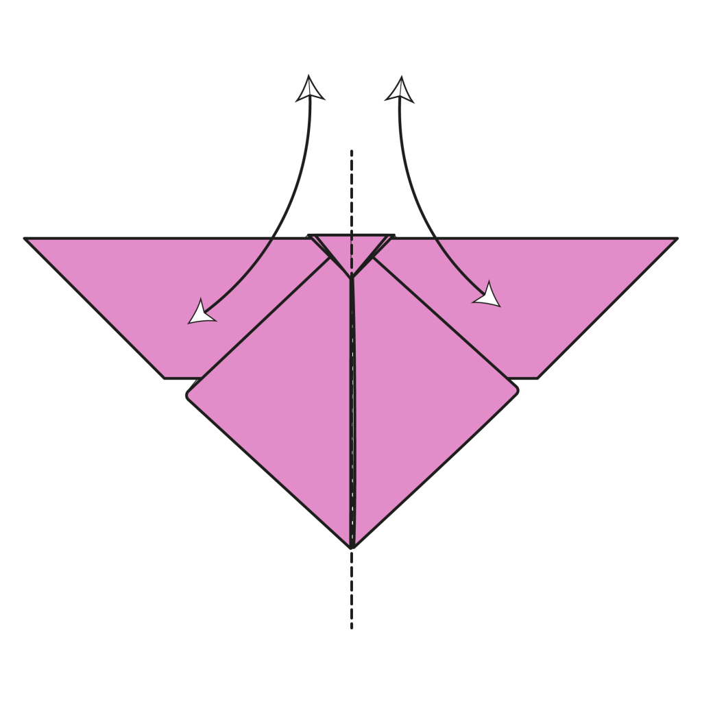 origami butterfly diagram step 9