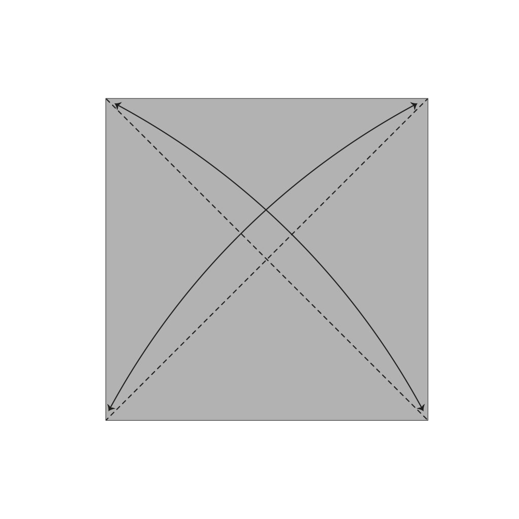 origami crab diagram step 1