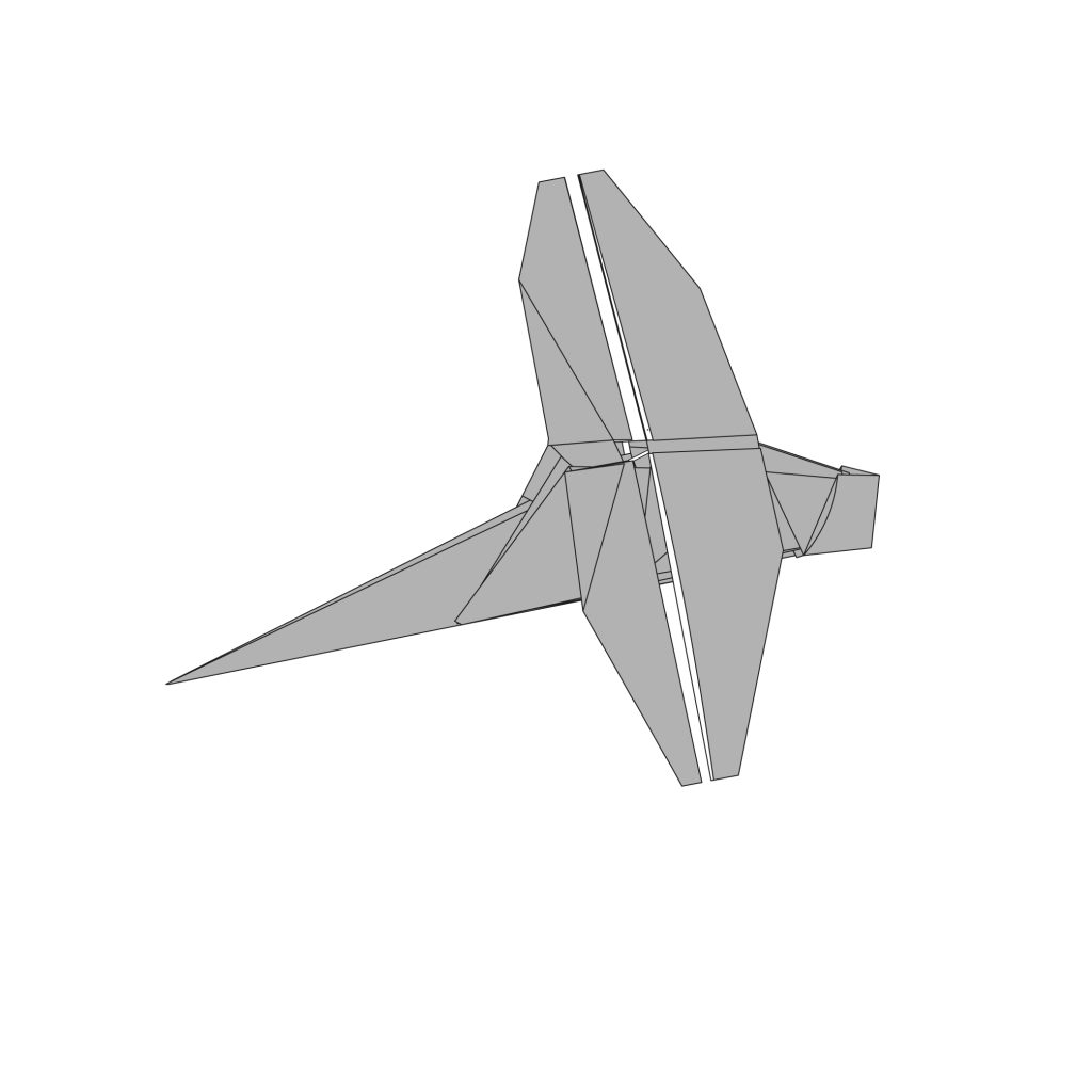 origami dragonfly diagram completed