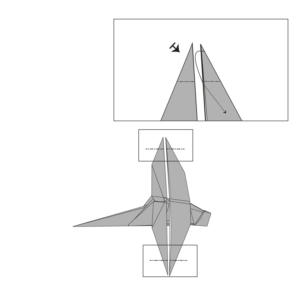 origami dragonfly diagram step 17