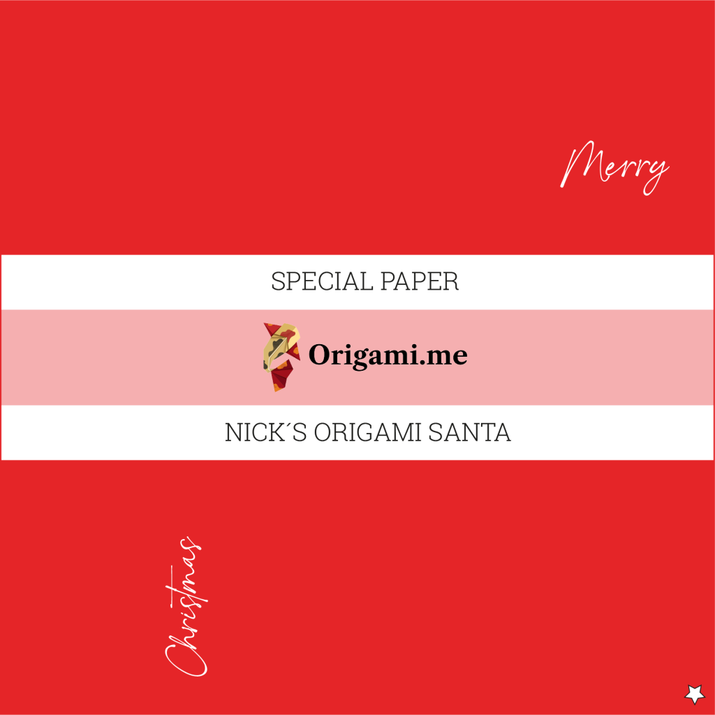 Origami Santa paper pattern