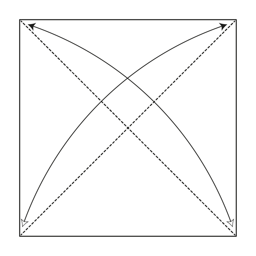 origami 6-pointed star diagram step 1