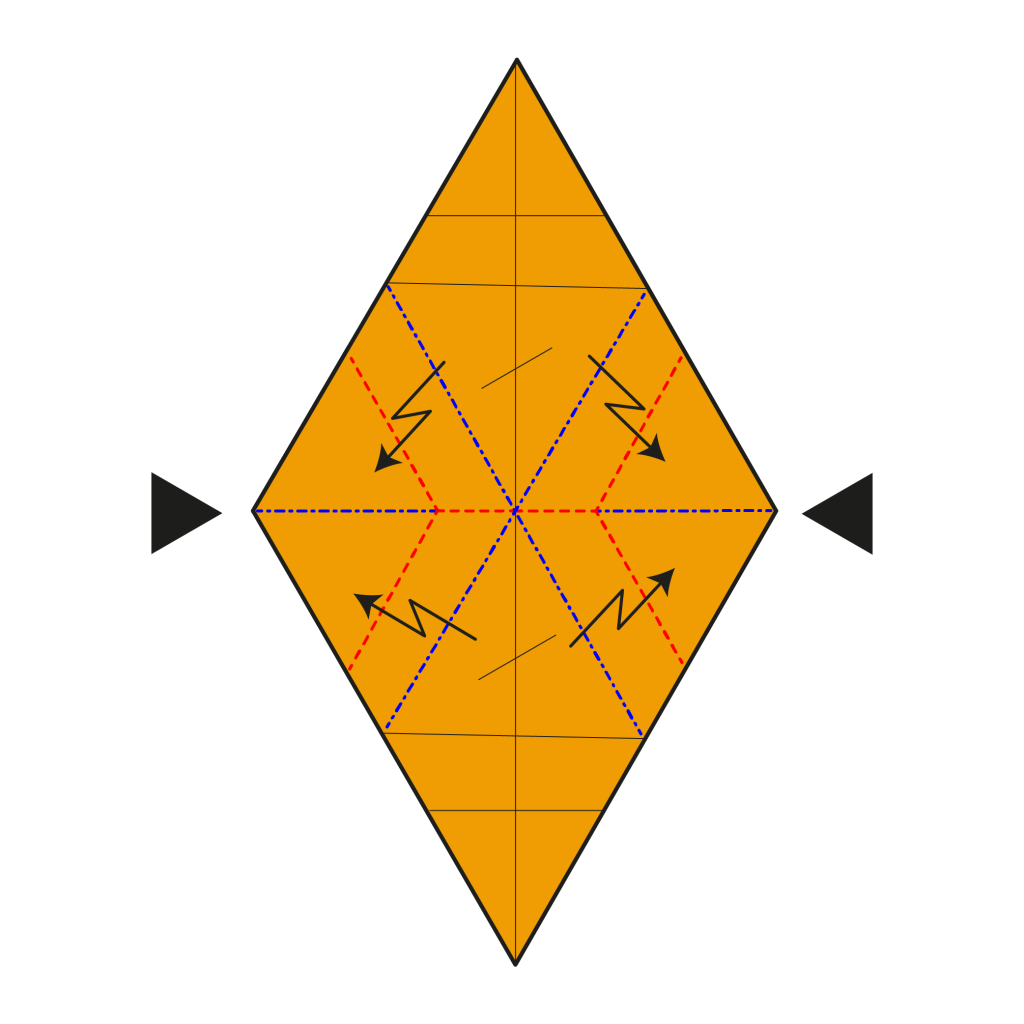 origami 6-pointed star diagram step 12