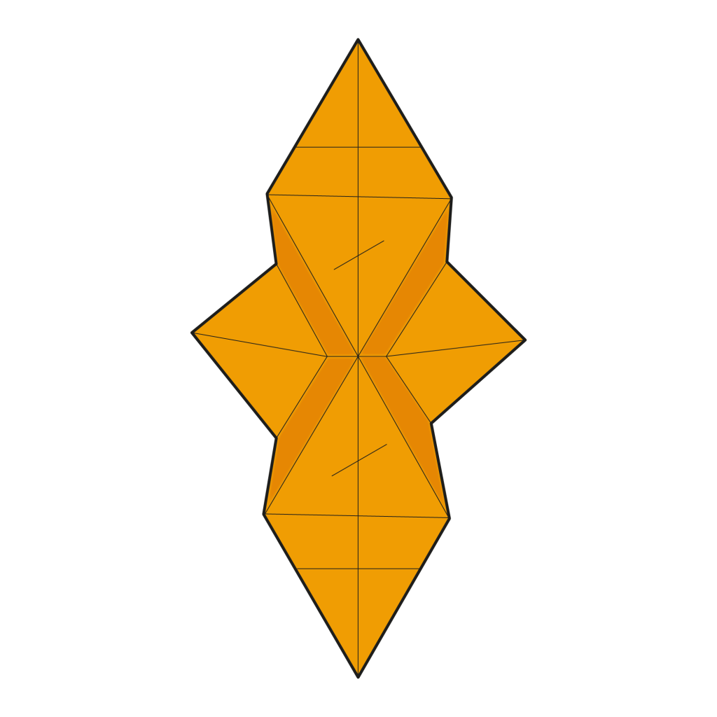 origami 6-pointed star diagram step 12.5
