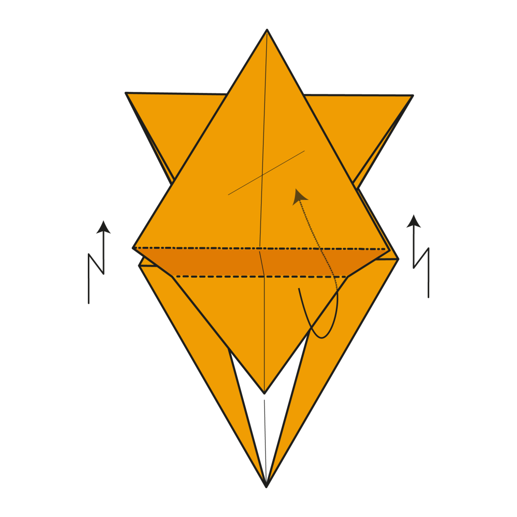 origami 6-pointed star diagram step 13