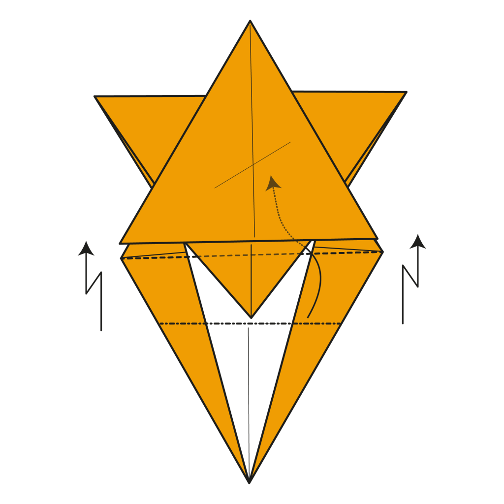 origami 6-pointed star diagram step 14