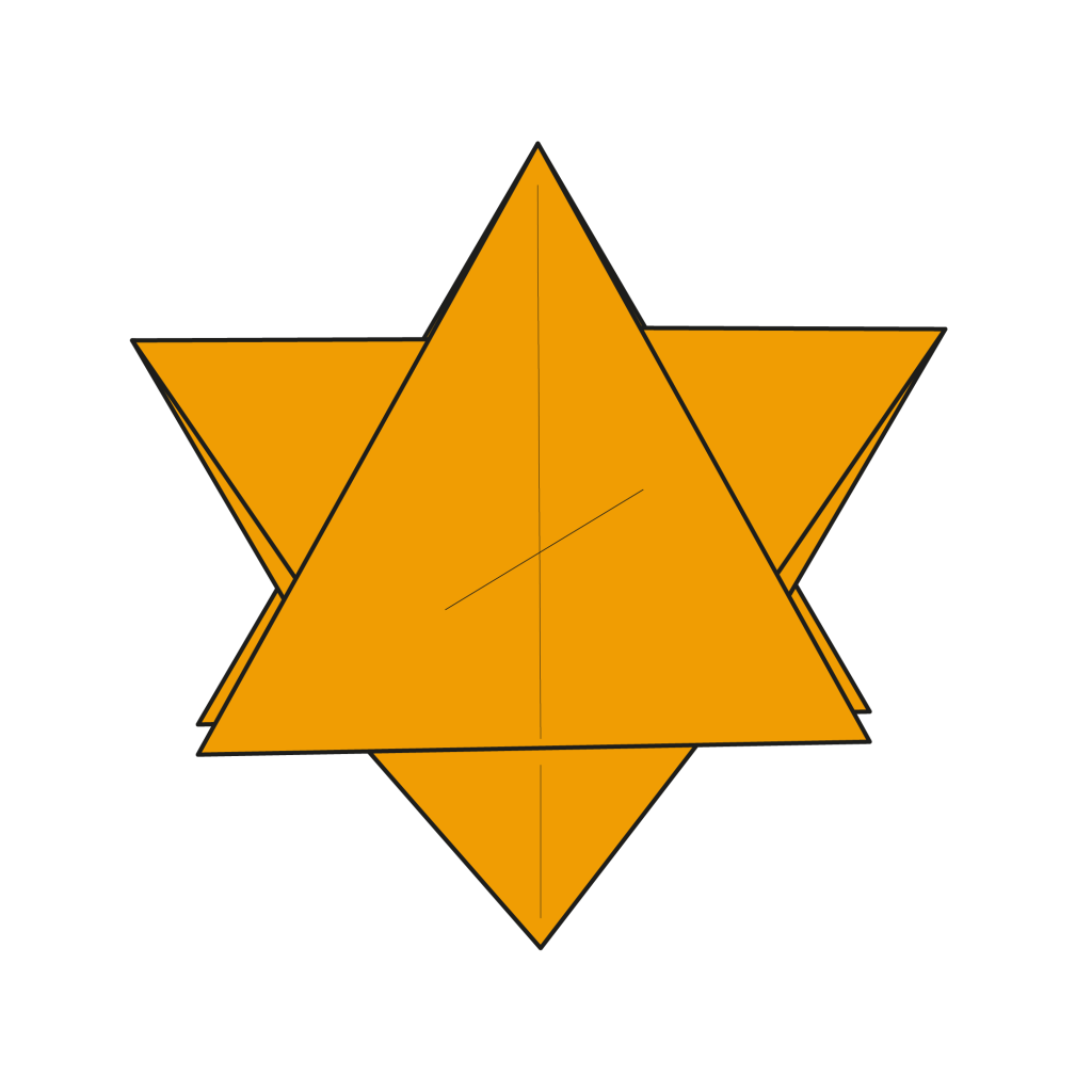 origami 6-pointed star diagram step completed