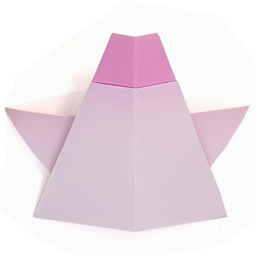 origami angel paper fold completed