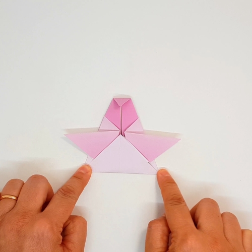 origami angel paper fold step 10